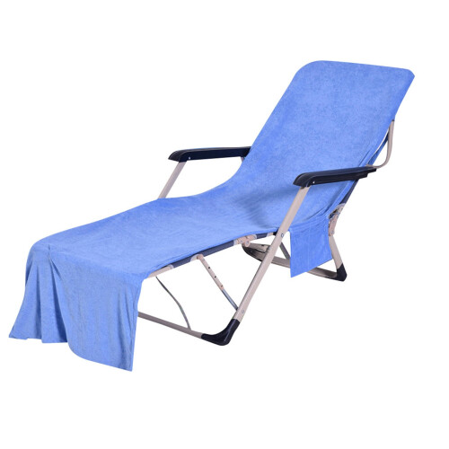 Serviette de bain de soleil en microfibre avec poches (1 pièce)