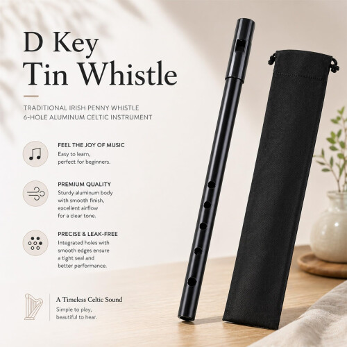 Tin Whistle D Key Penny Whistle for Beginners and Professionals Tradit 2