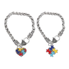 Autism Charm Bracelet Zinc Alloy 2 pcs