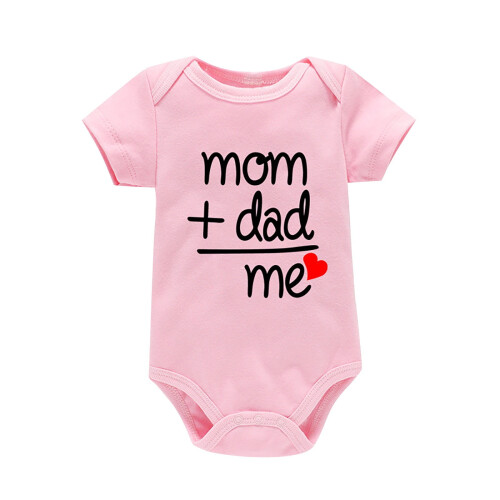 Baby Bodysuits Short Sleeve Letter Print Rompers 9M