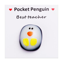 Resin Penguin Hug Greeting Card for Family Friends Teachers