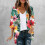Cardigan da donna con stampa vintage e maniche a tre quarti 1