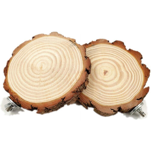 Wood Bird Perch Round Sleeping Stand 2 Pack
