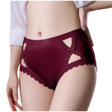 Women's Satin Hipster Panties with Criss Cross Lace Back