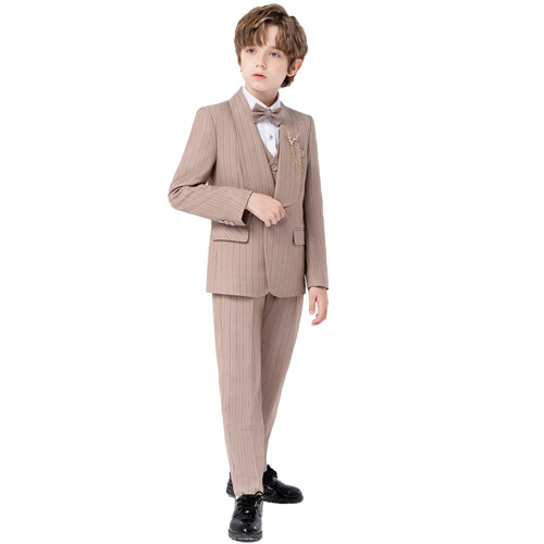 Ensemble rayé garçon kaki 2-3 ans 1