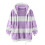 Dame vinterfrakke i fleece, lilla, plus size 3