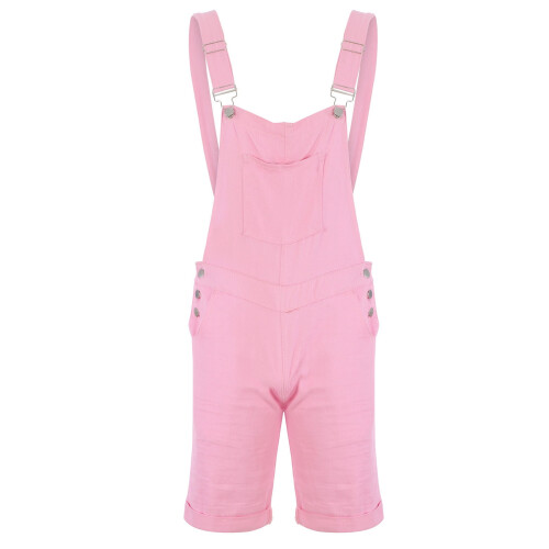Herre denimshorts i pink, lige pasform med bryst 1