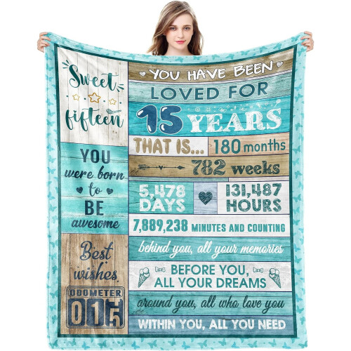 Couverture Sweet16 pour filles 127 x 152 cm