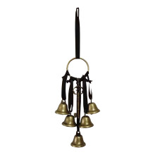 Brass-Colored Iron Door Bells with Strings