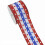 Κορδέλα με σύρμα Stars & Stripes 2,5" x 10 γιάρδες Κόκκινο Λευκό Μπλε 1