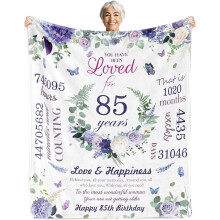 Couverture d'anniversaire douce 76 x 102 cm pour grand-mère, maman ou sœur