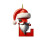 Red Santa Initial Ornament Personalized 26 1