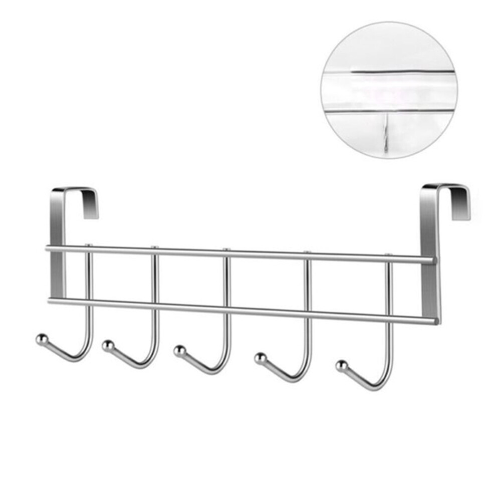 Over-The-Door Hook Organizer Aluminum 5 Hooks 9558830626057