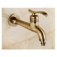 Brass Garden Bibcock Antique Dragon Carved Outdoor Faucet