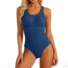 Women's one-piece swimsuit with lace bralette top