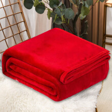 Flannel Blanket Plain Color Soft Queen Size 78.7x59 Inch