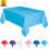 Plastic Tablecloth Rectangle 6x4.5 Ft Sky Blue 2 Pack 1