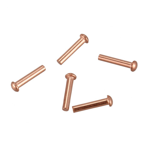 200 Pcs 5/64Inch x 25/64Inch Round  Copper Solid Rivets Fasteners 1