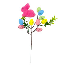 Artificial Easter Egg Branches with Bunny Berries and Leaves