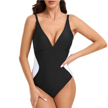 Costum de baie slim fit, dintr-o singură piesă, solid, pentru femei