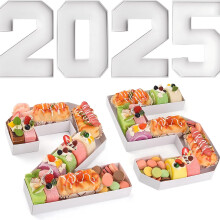Plateau de charcuterie Promotion 2025, boîte numérotée, 25 cm (9,84 pouces), blanc