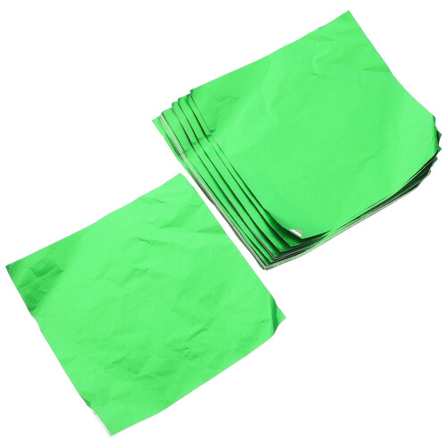 Candy Packing Foil Paper Green 200 Sheets
