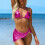Effen bikini set voor dames met open rug 1