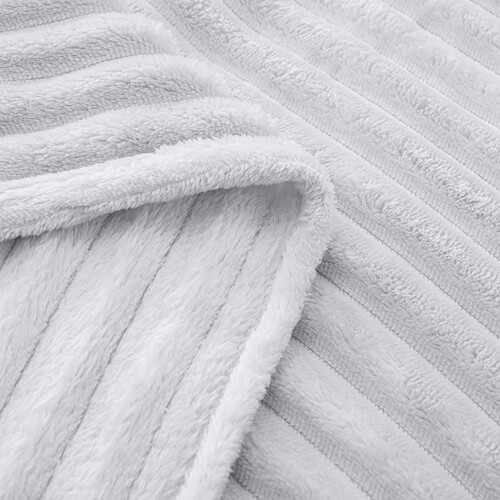 Reversible Flannel Throw Blanket Microfiber Fleece 27x40