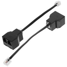 RJ11 Telephone Splitter Adapter Portable Detachable 2 pcs