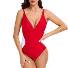 Costum de baie slim fit, dintr-o singură piesă, solid, pentru femei