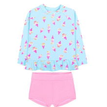 Toddler Girl Swimwear Set Floral Long Sleeve Tankini 12-18