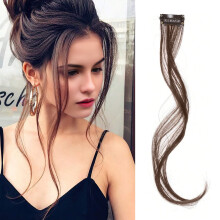 Clip-in pony, synthetisch, golvend, krullend, 35 cm, 2 stuks
