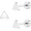 5mm Triangle Lightning Cross Hollow Circle Stud Earrings 1