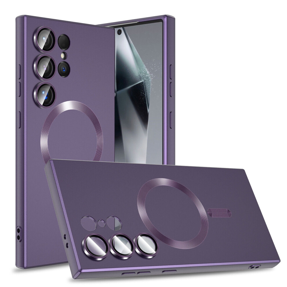 Magnetic Case For Samsung Galaxy S24 Ultra Tpu Matte Purple 9170372686216