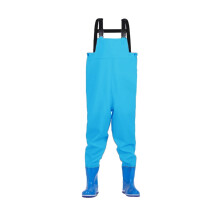 Waterproof Fishing Waders for Kids with Boots Blue