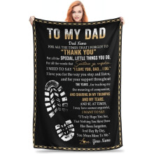 Couverture personnalisée « Pour mon papa » 150 x 200 cm