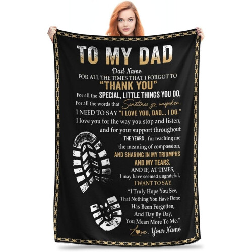 Coperta personalizzata "Per mio papà" 150x200 cm