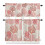 Coral Kitchen Curtains and Valances Set Red Pink 3-Pc 1