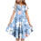 Mädchenkleid mit Blumenmuster, Volantärmeln und 1