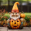 Pumpkin Alien Statue Resin Halloween Decor 1