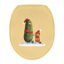 Vánoční kryt na víko toalety Gherkin, oválný, protáhlý, 1 balení
