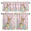 Easter Rabbit Kitchen Curtains Set Spring Floral Pink Plaid 1