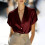 Women's Solid Blazer with Notched Lapel and Short Sleeves 1