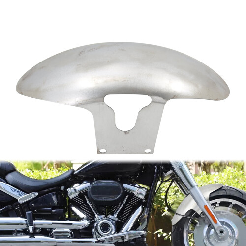 Unpainted Short Iron Front Fender for Harley M8 Softail 2