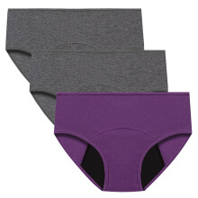 Women's Cotton Menstrual Period Underwear 3-Pack