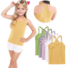 Girls Dance Tank Tops Racerback Sleeveless Crop Top Gray 5