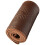 Hand-sewn leather steering wheel wrap 38cm coffee embossed 1