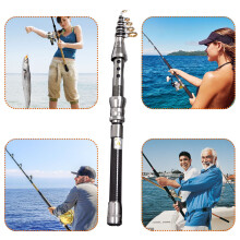 Fishing Rod Carbon Adult Short Sea Throwing Retractable