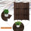 Freestanding Room Divider Brown 4-Panel with Removable 2