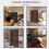 Freestanding Room Divider Brown 4-Panel with Removable 5